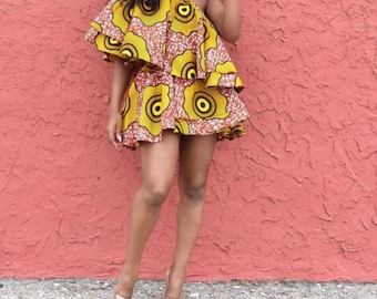 African print dress, Ankara flared mermaid gown, African prom dress, Ankara gown, African ball gown African clothing, Ankara Wedding dress