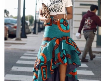African print dress, Ankara flared mermaid gown, African prom dress, Ankara gown, African ball gown African clothing, Ankara Wedding dress