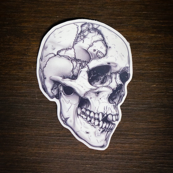 Large skull sticker
