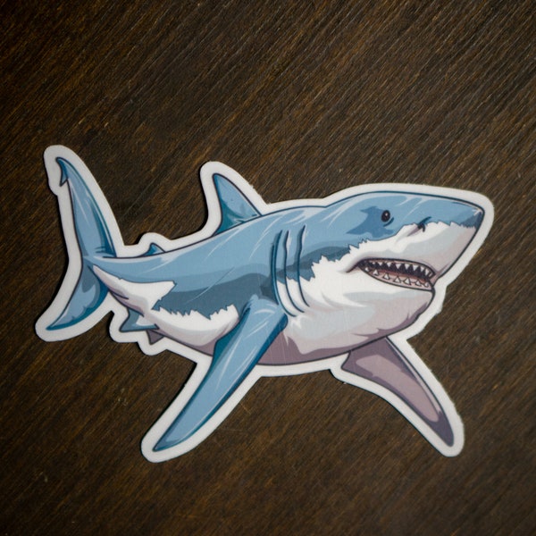 Cute shark sticker - Vinyl Sticker