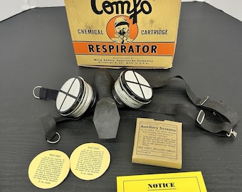 Vintage MSA Comfo Chemical Cartridge Respirator in Original Box CR-9281 NOS
