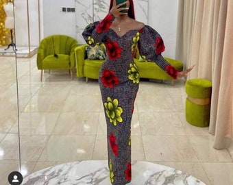 African mermaid dress,African Print Prom Dress,African special occasion dress,African maxi dress,African clothing for women,Ankara maxi dres