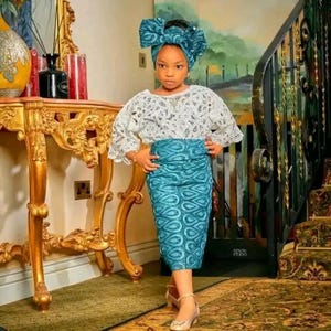 Meisjeskleding Ankara, Afrikaanse babykleding, Afrikaanse meisjesoutfitset met print, Afrikaanse kaartoutfit, Afrikaanse kinderkleding