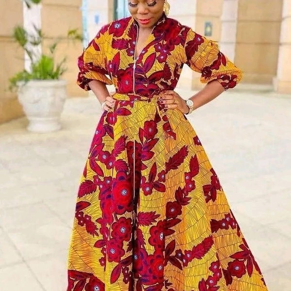 African Print Maxi Dress, Infinity Dress, African Dresses, Ankara Dress, African clothing for Women, African Clothing, African print