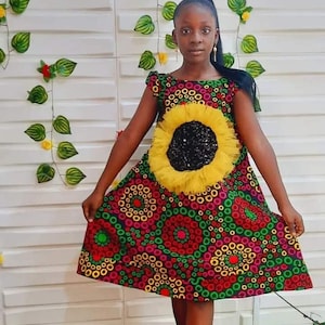 Meisjeskleding Ankara, Afrikaanse babykleding, Afrikaanse meisjesoutfitset met print, Afrikaanse kaartoutfit, Afrikaanse kinderkleding