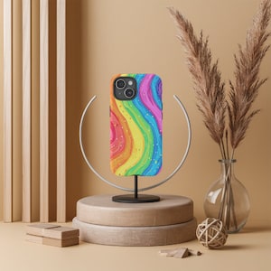 Vibrant Rainbow Phone Case for iPhone 15 Pro Max, 14 Plus, 13, 12, 11, XR & Samsung S24, S23, S22, S21 Plus, Google Pixel 8 Pro, 7, 6