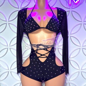 Exotic Dance Wear/Bottle Girl Outfit “Bottle Babe (Black)