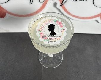 Customizable Lady Whistledown Bridgerton inspired Drink Toppers- set of 12