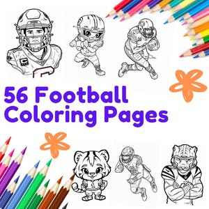 Dibujos para colorear de fútbol fáciles, libros para colorear de alta calidad, páginas para colorear imprimibles en tamaño carta y A4