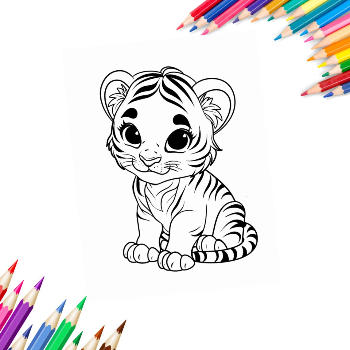 Easy Animal Coloring Pages, Kids & Toddler Coloring Pages, 40 High ...