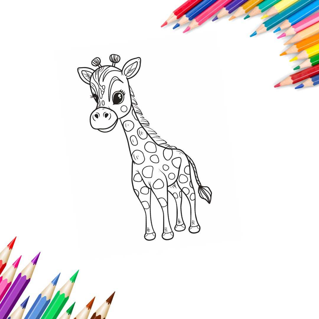 75 Easy Animal Coloring Pages: Kids & Toddler Activity (printable) - Etsy