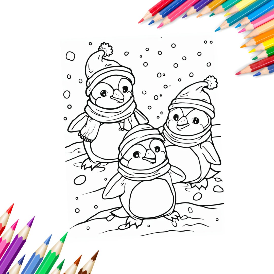 Easy Christmas Coloring Pages, Santa Coloring Pages, 44 High Quality