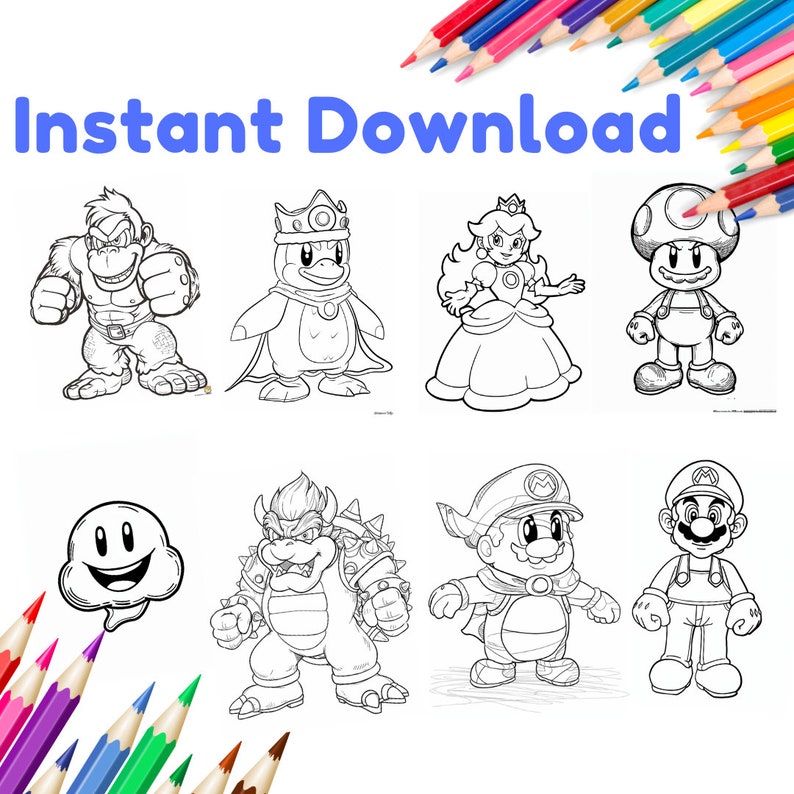 Easy Mario Coloring Pages, High Quality Coloring Books, Printable ...