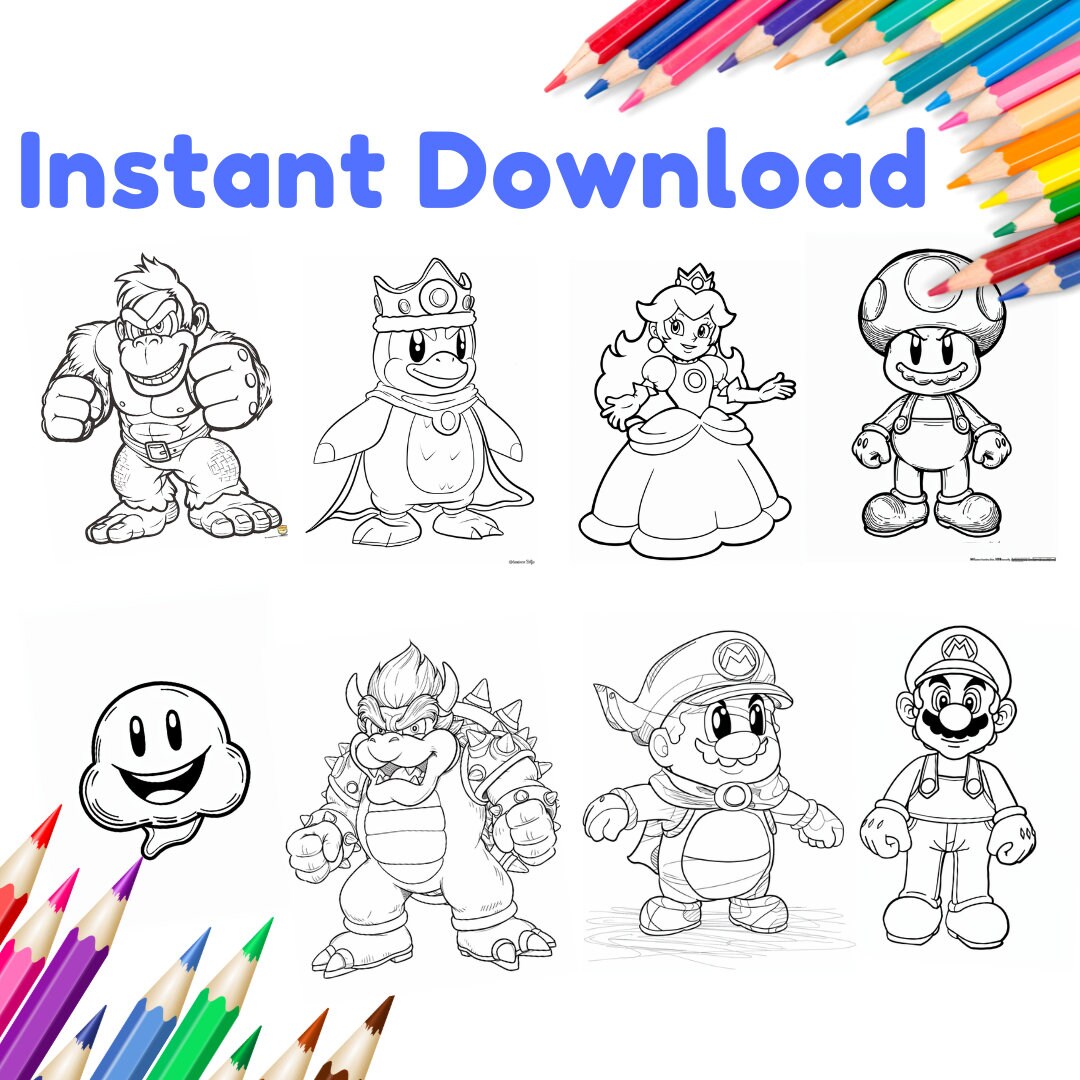 Easy Mario Coloring Pages, High Quality Coloring Books, Printable ...