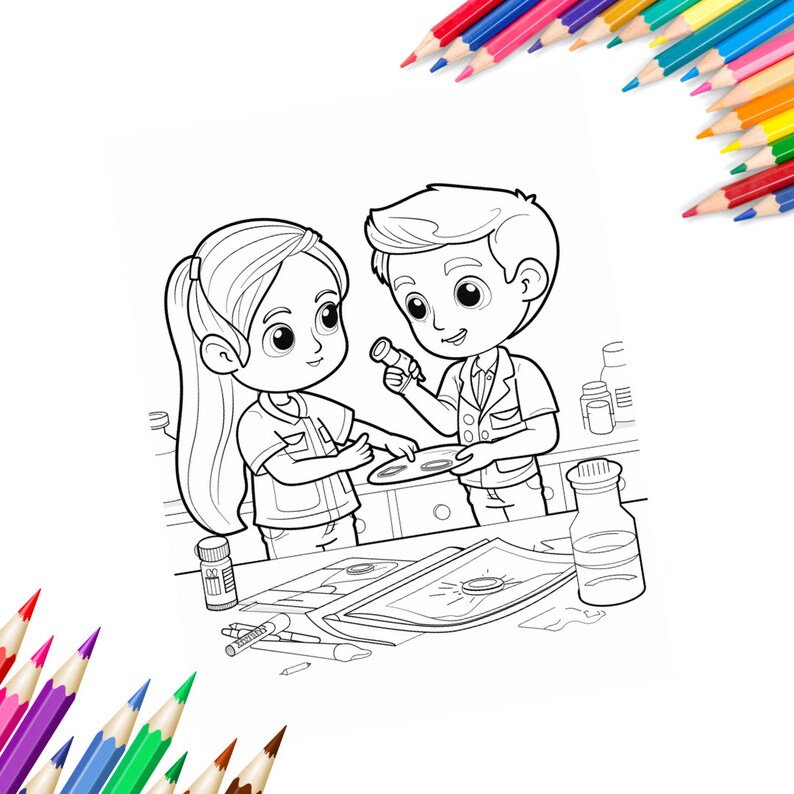 60 Kids Activity Coloring Pages: Printable Letter & A4 Size (digital ...