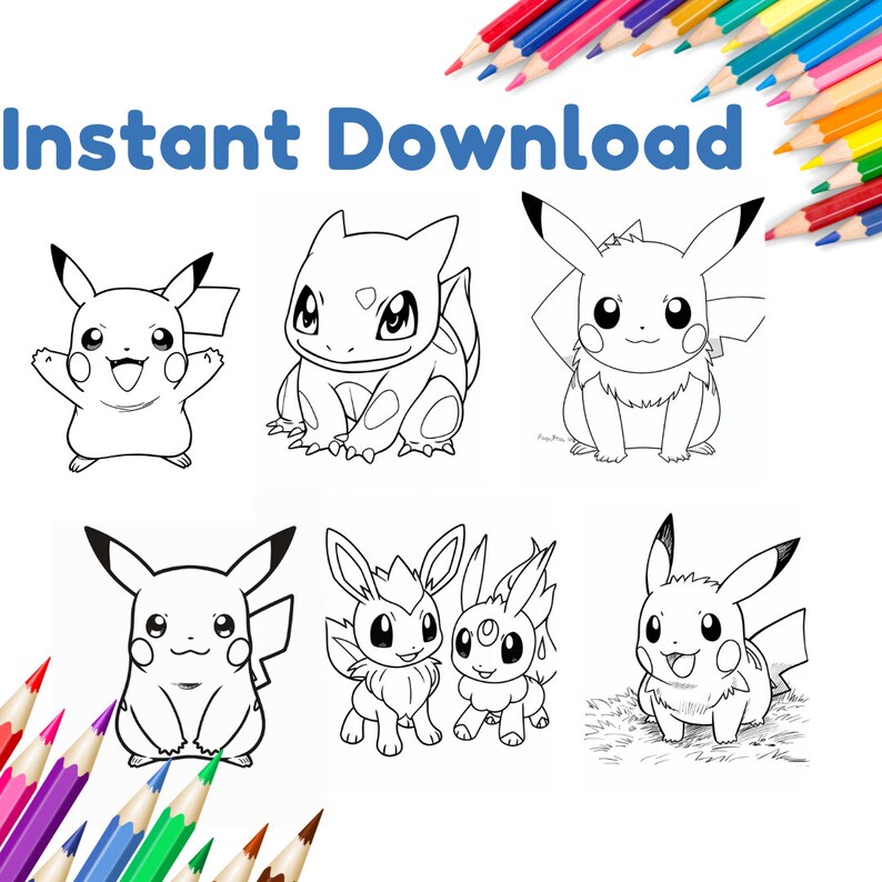 Easy Pokemon Coloring Pages for Kids, High Quality Coloring Books ...