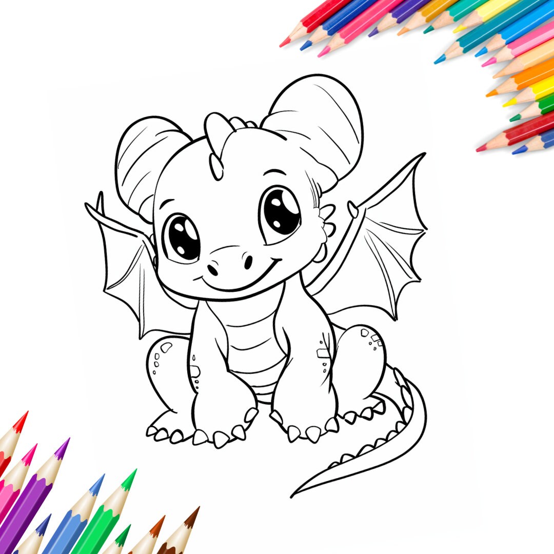 Easy Dragon Coloring Pages,kids Activity Coloring Pages,50 High Quality ...