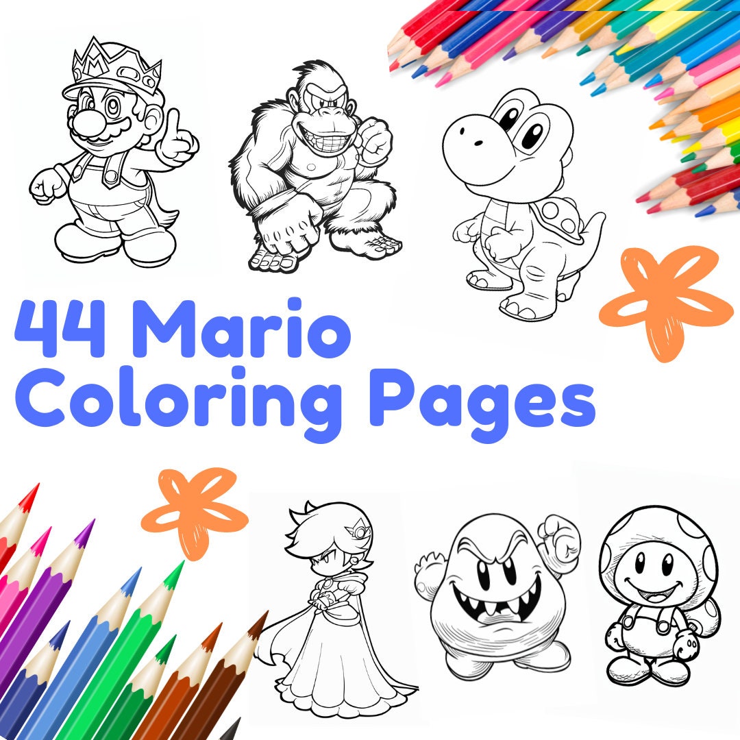 Easy Mario Coloring Pages, High Quality Coloring Books, Printable ...