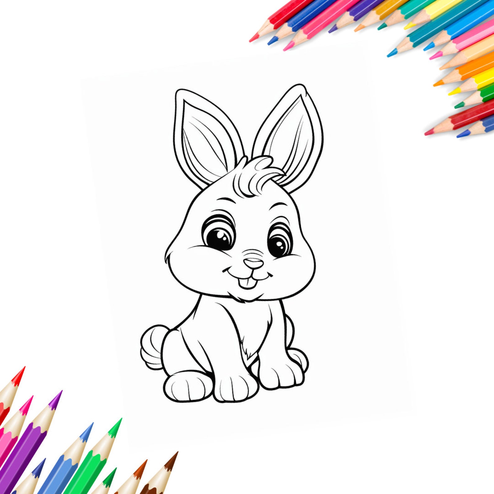 75 Easy Animal Coloring Pages: Kids & Toddler Activity (printable) - Etsy