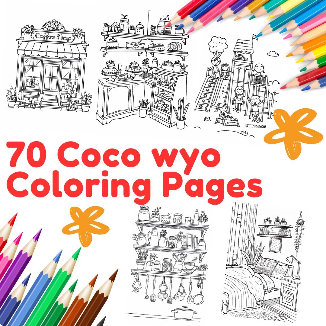 Coco Wyo Coloring Book: 70 Little Corner Pages for Kids & Adults ...