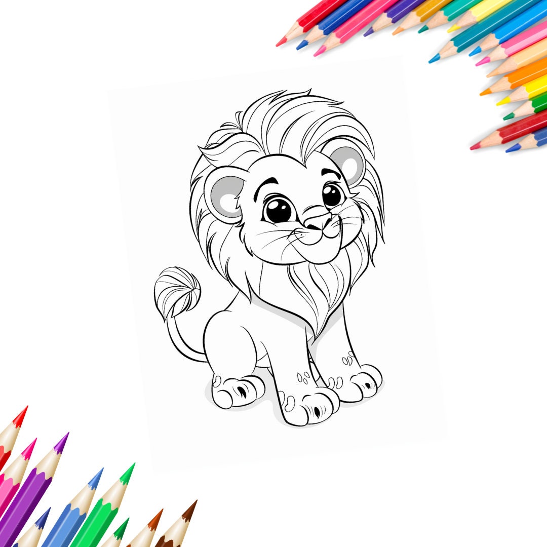 Easy Animal Coloring Pages, Kids & Toddler Coloring Pages, 40 High ...