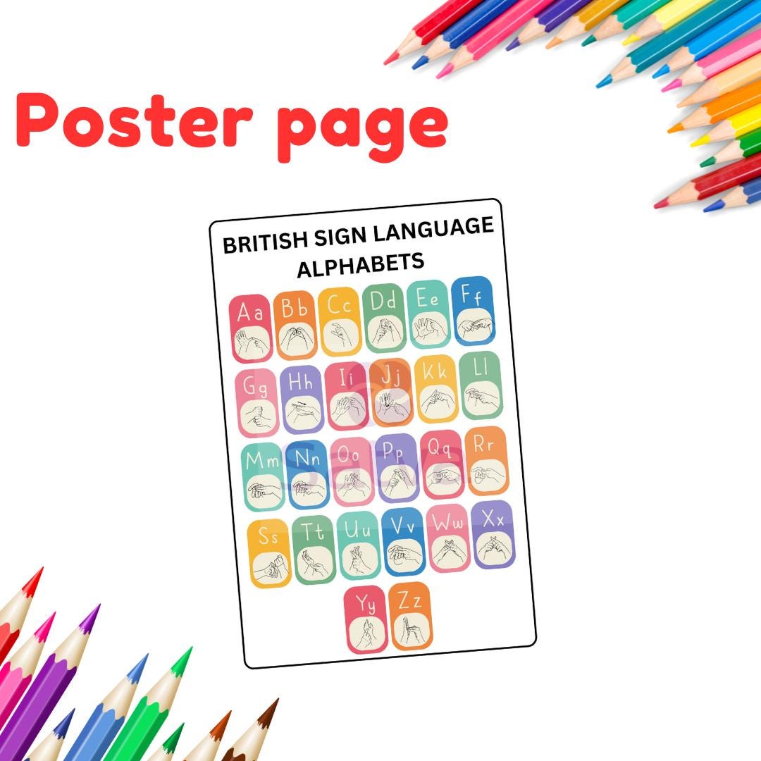 Educational Printables, Sign Language Posters, Homeschool Prints ...