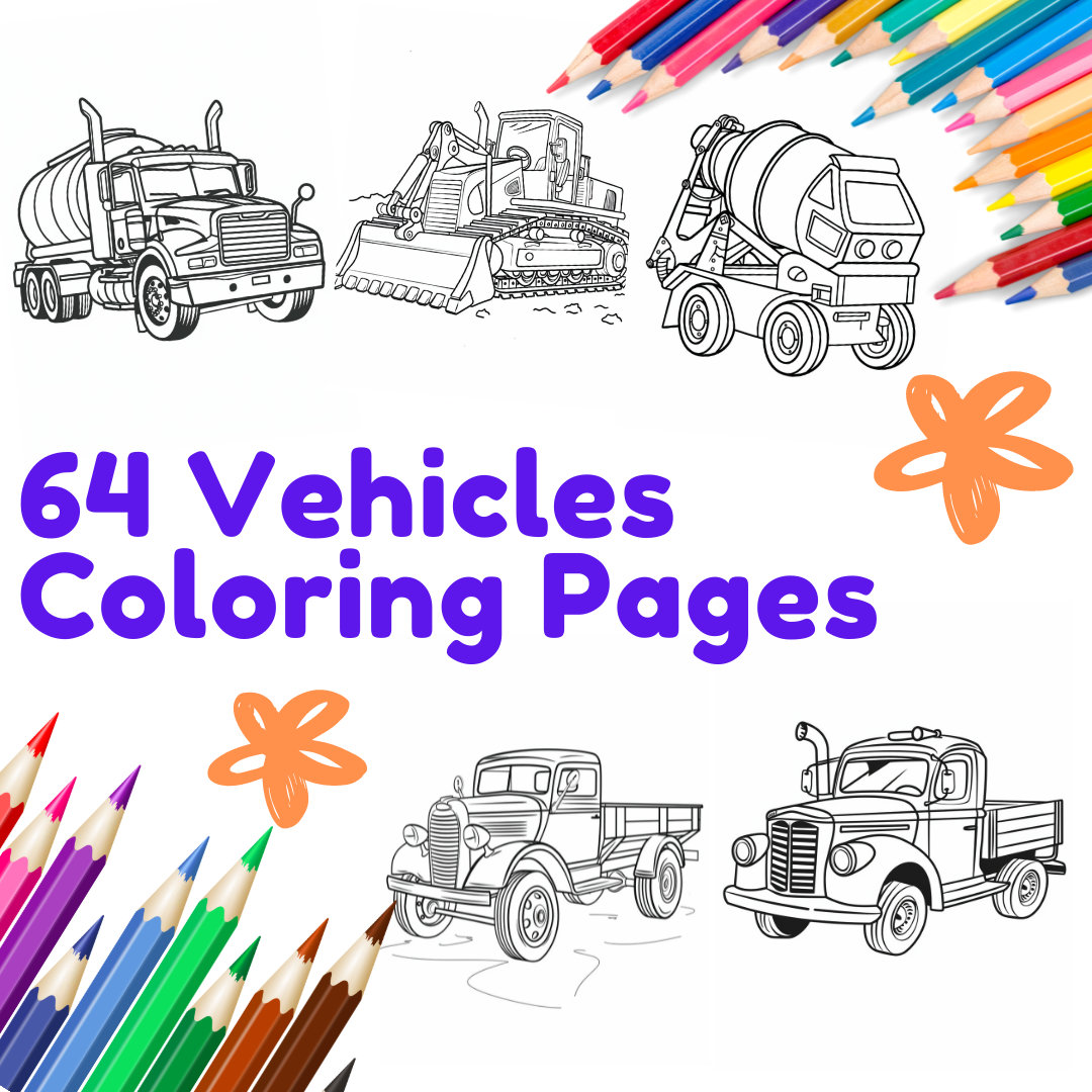 Easy vehicle coloring pages, Kids Coloring Pages, High quality coloring books, Printable Letter and A4 size coloring pages, Kid Activity