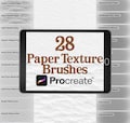 Paper Texture Brushes for PROCREATE! Watercolour Paper, Realistic Canvas, Organic, Linen, Woven, Aged Paper, Crushed, Crinkled (digital) product logo