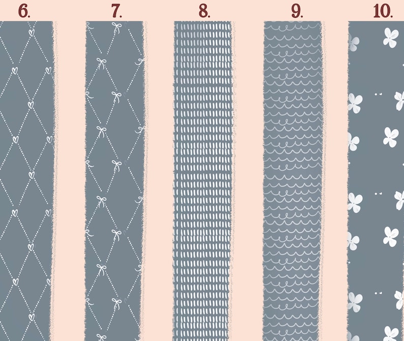 Coquette Seamless Pattern Brushes for Procreate! Patterns, Bows, Lines, Floral, Vintage Patterns for Beginners (instant download) image 10