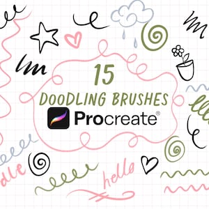 Procreate用落書きブラシ＆マーカー！スケッチ＆ドローイングに最適！ペン、ファインライナー、マーカー、インキング、カリグラフィー、レタリング用落書きブラシ（ダウンロード）
