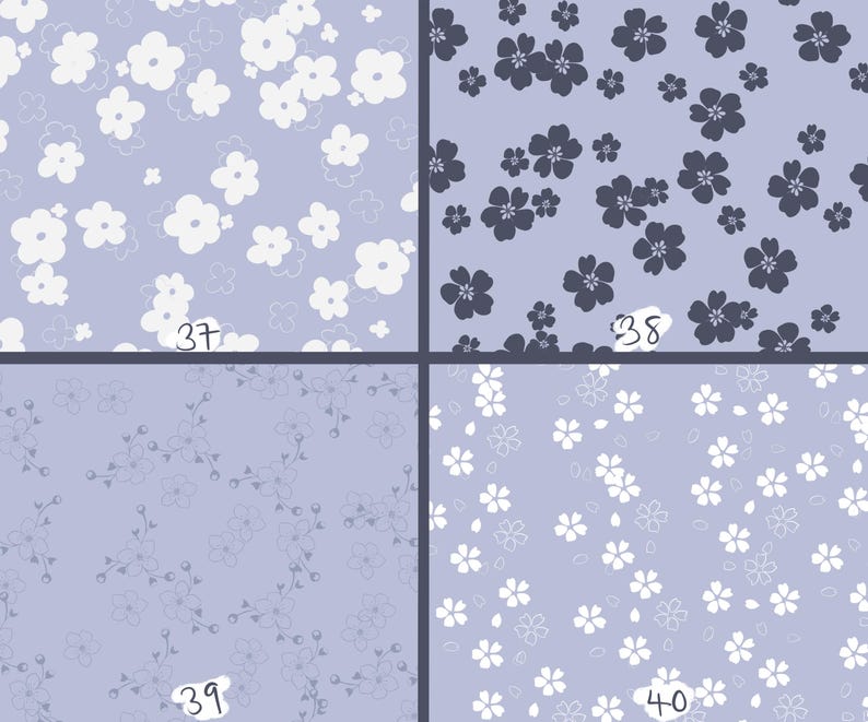 Coquette Seamless Pattern Brushes for Procreate! Flower Wallpaper, Botanical Lines, Floral, Vintage Floral Bouquets instant download) image 6
