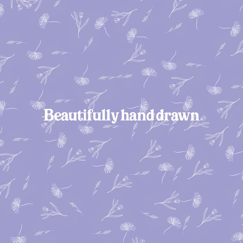 Coquette Seamless Pattern Brushes for Procreate! Flower Wallpaper, Botanical Lines, Floral, Vintage Floral Bouquets instant download) image 7