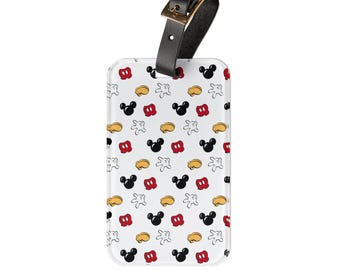 Etiqueta para equipaje con diseño de iconos de Mickey Mouse de Disney / Orejas de ratón, guantes y zapatos