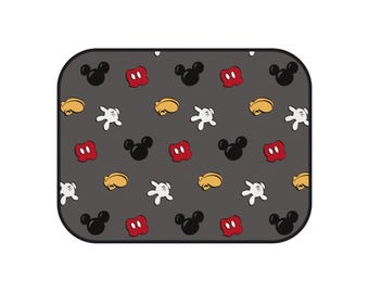 Mickey Disney Car Accessory Floor Mats Icons Car Mats - Grey, White, Black & Red