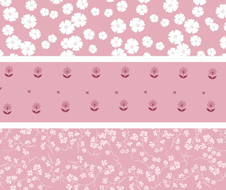 Coquette Seamless Pattern Brushes for Procreate! Flower Wallpaper, Botanical Lines, Floral, Vintage Floral Bouquets instant download) image 11
