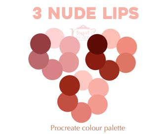 Paleta de colores para tonos de piel de Procreate. Tonos de piel ideales para principiantes. Paletas de colores prediseñadas para arte digital y retratos.