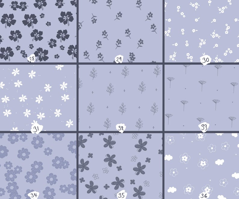 Coquette Seamless Pattern Brushes for Procreate! Flower Wallpaper, Botanical Lines, Floral, Vintage Floral Bouquets instant download) image 5