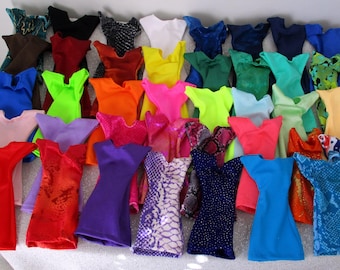 Vestidos de manga corta para muñecas de moda Curvey de 11,5 pulgadas