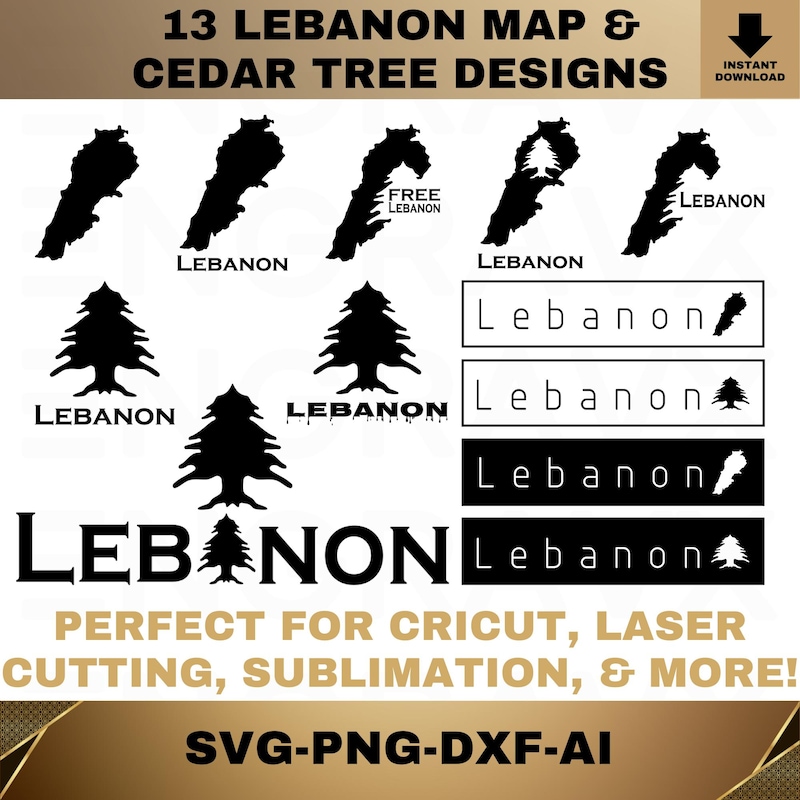 Lebanese Cedar Tree Svg - Etsy