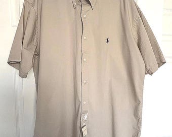 NWT VTG 90 Ralph Lauren Blake Shirt Button Up Short Sleeve