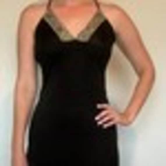 Moschino, Vintage Moschino Dress Black With Open Back And Decor