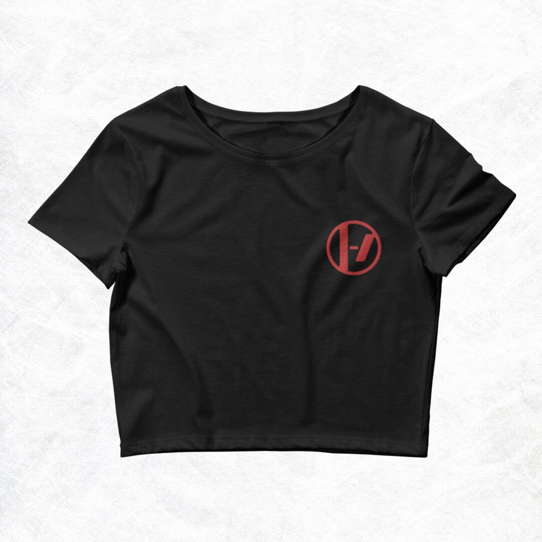 Embroidered Twenty One Pilots Logo Clancy Tour Merch Womens Crop Baby ...
