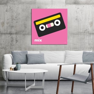 Canvas Art | Mix Tape Cassette | Wall Decor | Room Decor | Pop Art