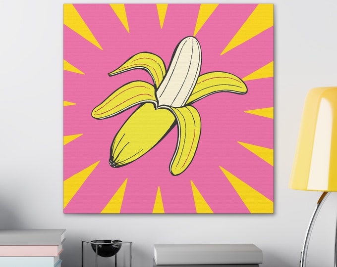 Banana | Canvas Art | Room and Wall Décor | Pop Art Style