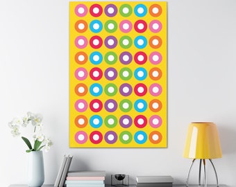 Canvas Art • Lifesaver, Yellow • 24x36 • Bold, Modern, Colorful Style!