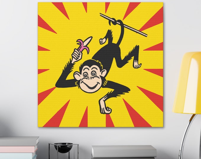 Clever Chimp | Canvas Art | Room and Wall Décor | Pop Art Style