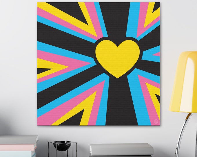 Intersection of Our Heart Canvas Art for Teen Room Decor, Dorm Decor, Wall Art, Wall Decor, Room Decor in Pop Art, Modern Art Design