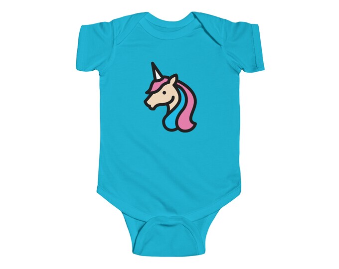 Unicorn | Infant Fine Jersey Bodysuit | 100% Cotton | 16 colors! | 5 sizes