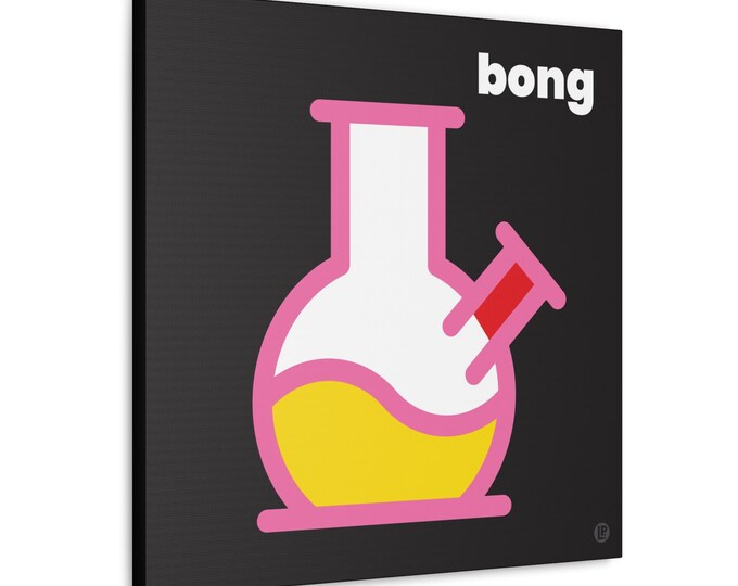 Bong Marijuana Cannabis | Canvas Art | Room and Wall Décor | Pop Art Style