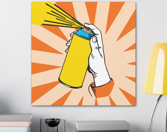 Spray Can | Canvas Art | Room and Wall Décor | Pop Art Style Active